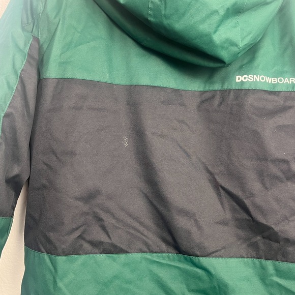 DC Snowboarding Ski Jacket Boys 14 L Black Green Lined Profill Insulation Hooded - Picture 9 of 16